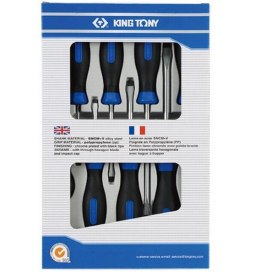 KING TONY KOMPLET WKRĘTAKÓW PŁASKICH 8 elem. 30118MR KING TONY