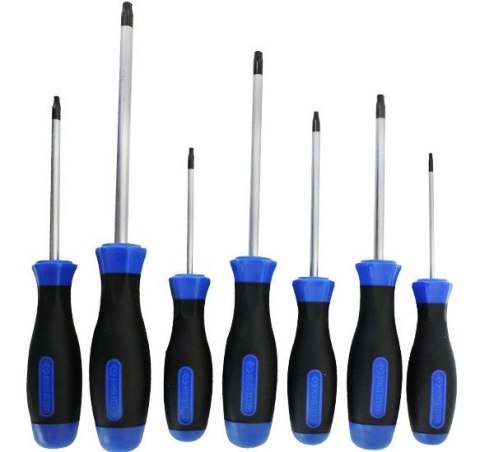 KING TONY KOMPLET WKRĘTAKÓW TORX 7 elem. T10, T15, T20, T25, T27, T30, T40 KING TONY