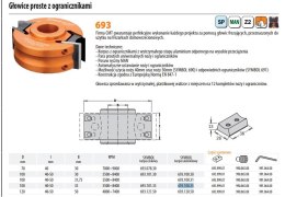 CMT GŁOWICA FREZUJĄCA PROSTA Z OGRANICZNIKAMI D=100 I=40-50 F=35 MAN ALU CMT
