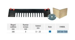 CMT SZABLON L=300 S=8 T=8-20 KOLOR=NIEBIESKI + PIERŚCIEŃ CMT