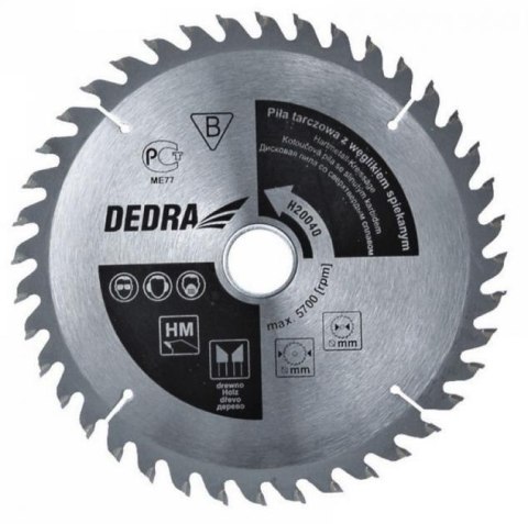 DEDRA.PIŁA TARCZOWA DREWNO 200x16x24z DEDRA