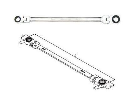 JONNESWAY KLUCZ OCZKOWY PRZEGUBOWY BARDZO DŁUGI 16x18mm Z GRZECHOTKĄ JONNESWAY