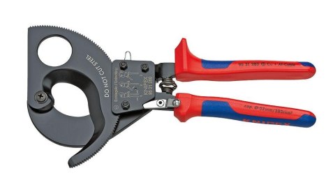 KNIPEX NOŻYCE DO CIĘCIA KABLI I PRZEWODÓW ZAPADKOWE DO FI=52mm KNIPEX