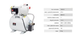 NAC HYDROFOR 1200W ZBIORNIK 19L 3600l/h NAC