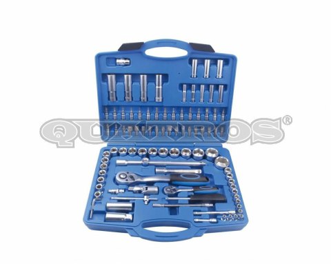 QUATROS ZESTAW KLUCZY NASADOWYCH 1/4 - 1/2" 94 elem. QS50094 QUATROS