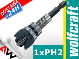 WOLFCRAFT UCHWYT KOŃCÓWEK Z REGULOWANYM OGRANICZNIKIEM GŁĘBOKOŚCI WKRĘCANIA WOLFCRAFT