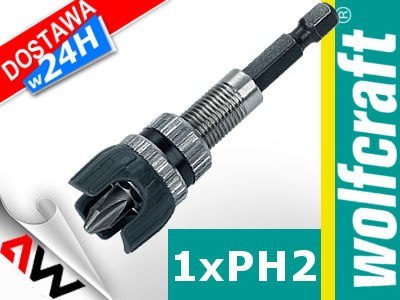 WOLFCRAFT UCHWYT KOŃCÓWEK Z REGULOWANYM OGRANICZNIKIEM GŁĘBOKOŚCI WKRĘCANIA WOLFCRAFT