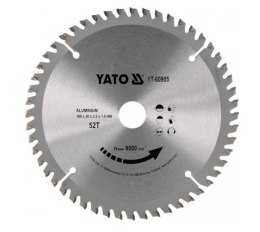 YATO PIŁA TARCZOWA DO ALUMINIUM 160 x 20mm 52-ZĘBY 60905 YATO