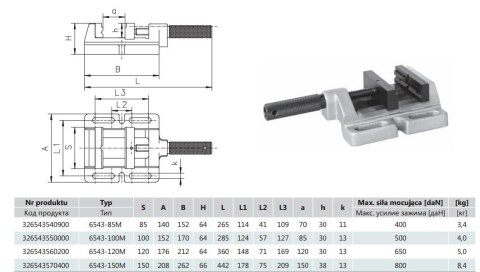BISON-BIAL IMADŁO MASZYNOWE WIERTARSKIE 150mm 6543 BISON-BIAL