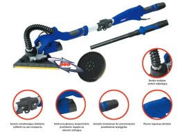 DEDRA SZLIFIERKA DO GIPSU / ŻYRAFA 710W Z NAPĘDEM BEZPOŚREDNIM + TRÓJKĄTNA STOPA DEDRA