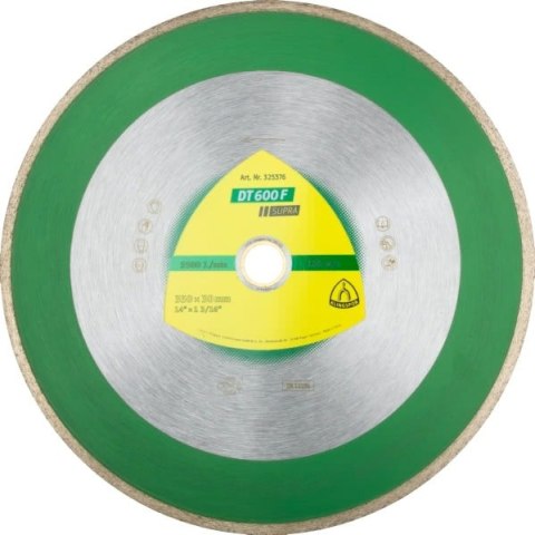 KLINGSPOR TARCZA DIAMENTOWA PEŁNA 250mm x 1,9mm x 30/25,4mm DT600F DO CERAMIKI KLINGSPOR