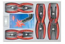 KNIPEX SZCZYPCE DO PIERŚCIENI ZACISKOWYCH SEGERA KOMPLET 8 elem. KNIPEX