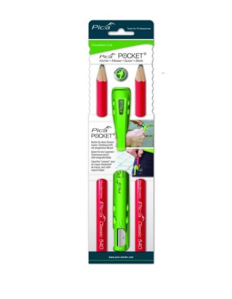 PICA OŁÓWEK STOLARSKI 2szt +KOŁCZAN Z OSTRZEM. POCKET PICA