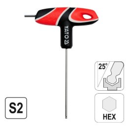 YATO KLUCZ TRZPIENIOWY IMBUS / HEX, Z RĘKOJEŚCIĄ 6,0mm KULA YATO