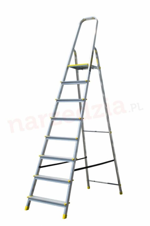 BAYERSYSTEM DRABINA ALUMINIOWA 120kg 8 STOPNI METALKAS