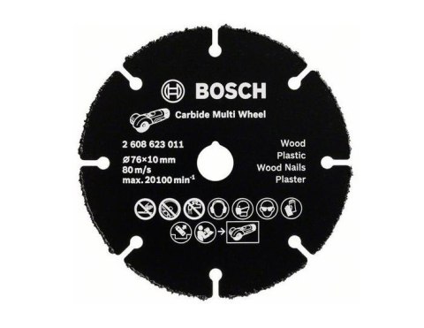 BOSCH TARCZA UNIWERSALNA 125mm CARBIDE MULTI WHEEL /OPK. ZASTĘPCZE BOSCH