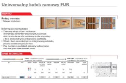 FISCHER KOŁEK ROZPOROWY FUR 8x 100 T/50, MOCOWANIE RAMOWE FISCHER