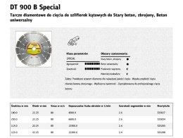 KLINGSPOR TARCZA DIAMENTOWA SEGMENTOWA 230mm x 2,6mm x 22,2mm DT900B KLINGSPOR