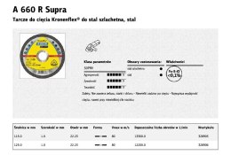 KLINGSPOR TARCZA DO CIĘCIA METALU 125mm x 1,0mm x 22,2mm A660R Supra KLINGSPOR