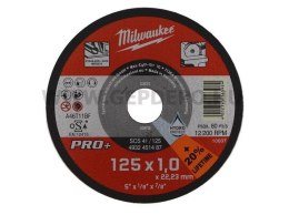 MILWAUKEE TARCZA DO METALU 125 x 1,0 x 22,2mm PRO+, INOX 4932451488 MILWAUKEE