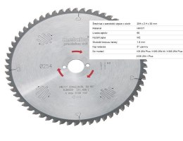 PIŁA TARCZOWA HW/CT 254x30mm 60-ZĘBÓW METABO