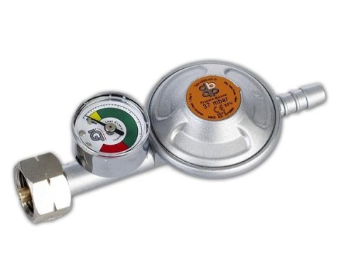 REDUKTOR GAZOWY 37mbar 1,5kg/h Z ZAWOREM BEZPIECZEŃSTWA I MANOMETREM BRADAS BRADAS