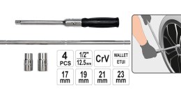 YATO KLUCZ DO KÓŁ SKŁADANY W ETUI YATO