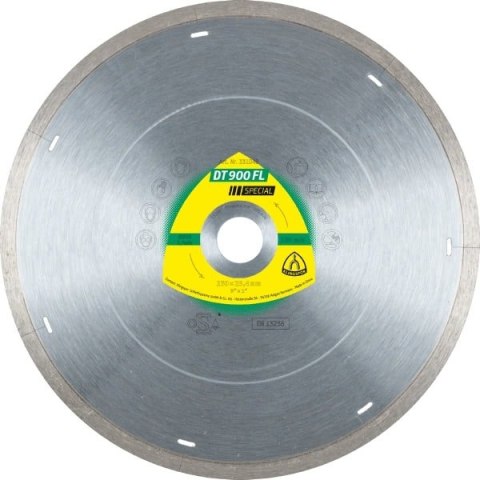 KLINGSPOR TARCZA DIAMENTOWA PEŁNA 125mm x 1,4mm x 22,2mm DT900FL SUPRA, GRES, SPECIAL,SUCHO, MOKRO KLINGSPOR