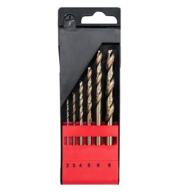YATO ZESTAW WIERTEŁ DO METALU HSS 6 elem. 2, 3, 4, 5, 6, 8mm, KOBALT YATO