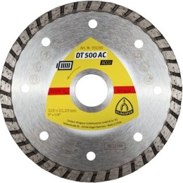 KLINGSPOR TARCZA DIAMENTOWA TURBO 125mm x 1,9mm x 22mm DT500 ACCU DO SZLIFIEREK AKUMULATOROWYCH KLINGSPOR