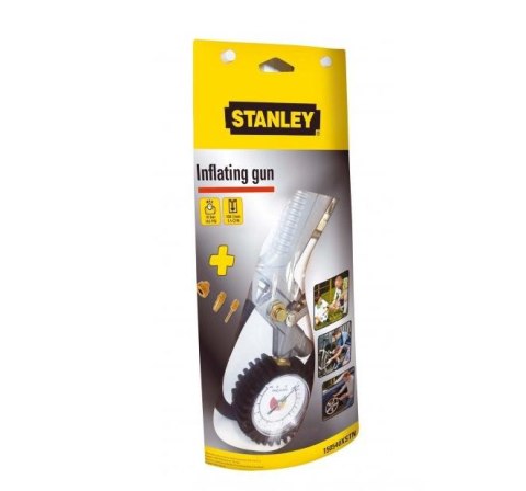 STANLEY PISTOLET DO POMPOWANIA Z MANOMETREM + 3 DYSZE STANLEY