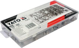 YATO ZESTAW NAKRĘTEK ZAMKNIĘTYCH / KOŁPAKOWYCH METRYCZNYCH 150szt. M3, M4, M5, M6, M8, M10 YATO
