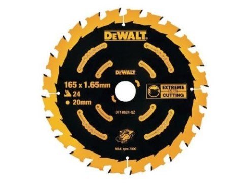 DEWALT PIŁA TARCZOWA DO ZAGŁĘBIARKI 165mmx24zx2,0mm+5` DEWALT