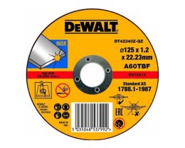 DEWALT TARCZA DO CIĘCIA METALU 125 x 1,2 x 22,2mm INOX DEWALT