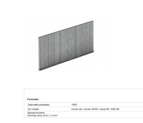 GWOŹDZIE SKN 30 NK 1000szt. 30mm METABO