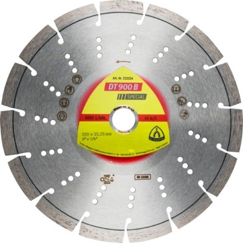 KLINGSPOR TARCZA DIAMENTOWA SEGMENTOWA 125mm x 2,4mm x 22,2mm DT900B KLINGSPOR