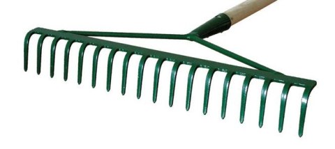 GRABIE BELKA PŁASKA Z PAŁĄKIEM 18-ZĘBNE Z TRZONKEIM 130cm KARD