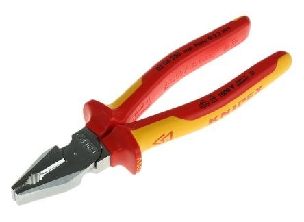KNIPEX SZCZYPCE UNIWERSALNE IZOLOWANE 200mm O ZWIĘKSZONYM PRZEŁOŻENIU KNIPEX