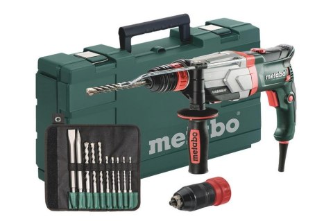 METABO MŁOTOWIERTARKA 1100W 3,4J + DODATKOWY UCHWYT KHE 2860-2 QUICK + ZESTAW WIERTEŁ I DŁUT 10 elem METABO