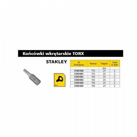 STANLEY KOŃCÓWKA TORX T25 x 25mm /2szt. STANLEY