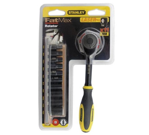 STANLEY ZESTAW KLUCZY 11elem. + GRZECHOTKA Z RĘKOJEŚCIĄ OBROTOWĄ STANLEY