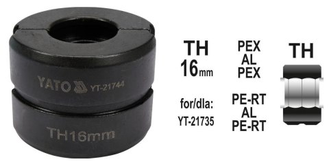 YATO MATRYCE ZAPASOWE DO ZACISKARKI DO RUR PEX-AL-PEX YT-21735 TYP TH 16MM YATO