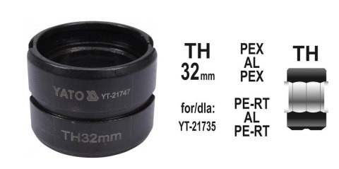 YATO MATRYCE ZAPASOWE DO ZACISKARKI DO RUR PEX-AL-PEX YT-21735 TYP TH 32MM YATO