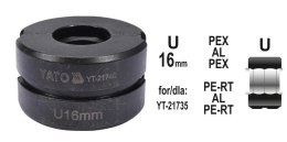 YATO MATRYCE ZAPASOWE DO ZACISKARKI DO RUR PEX-AL-PEX YT-21735 TYP U 16MM YATO