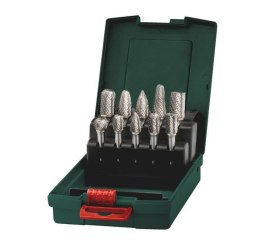 ZESTAW FREZÓW Z WĘGLIKÓW SPIEKANYCH 10szt., TRZPIEŃ 6mm METABO