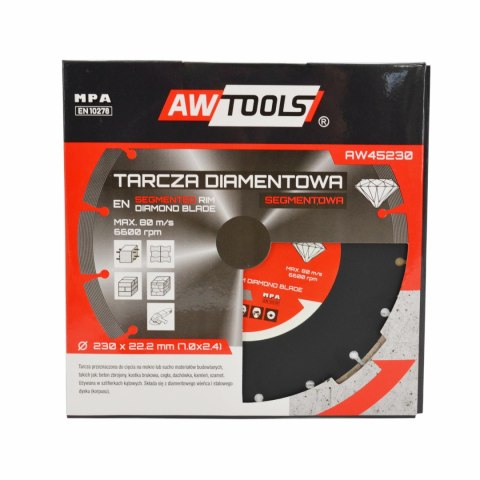 AWTOOLS TARCZA DIAMENTOWA 125x22,2 / SEGMENTOWA AWTOOLS