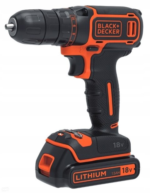 BLACK+DECKER WIERTARKO-WKRĘTARKA 18V 2x1.5Ah BDCDC18B BLACK+DECKER