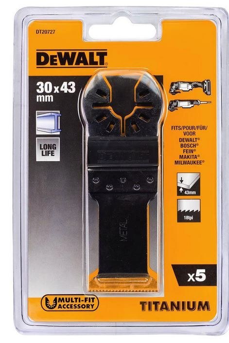 DEWALT BRZESZCZOT MT 30x43mm Z TYTAN. /5szt. METAL DEWALT