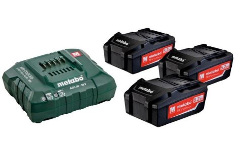 METABO ZESTAW AKUMULATORÓW 3x5.2Ah + ŁADOWARKA ASC 30-36 V METABO