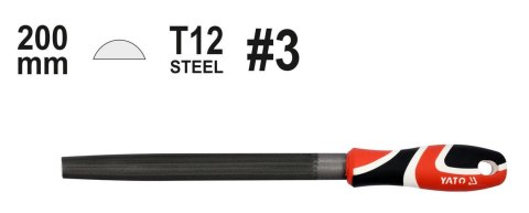 PILNIK DO METALU 200mm #3 PÓŁOKRĄGŁY YATO